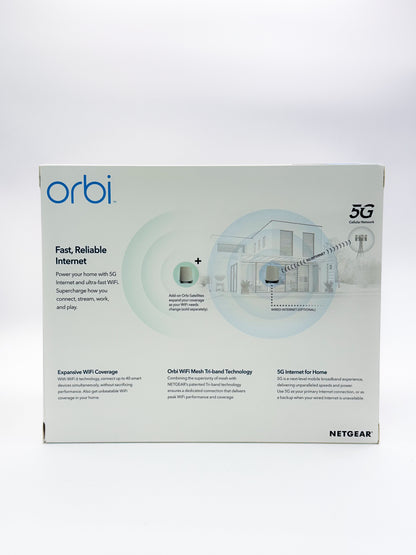 NETGEAR Orbi Whole Home Mesh WiFi AX4200 (NBR750) 5G Home Internet Router (Certified with AT&T and T-Mobile)