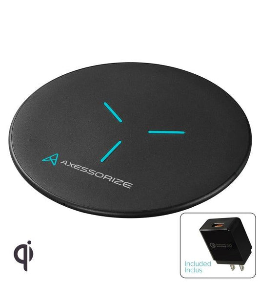 Axessorize 15W PROCharge Unplugged Wireless Charger Black and USB-C Cable (1.8M)