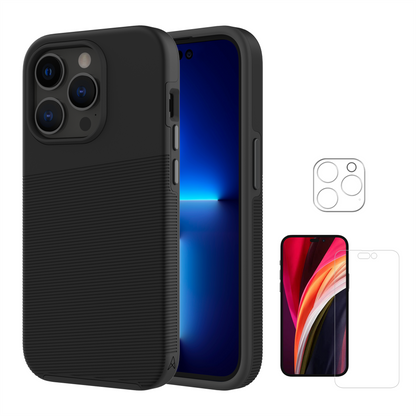 Axessorize PROTech Plus & ARMORGlass 360 Pack for Apple iPhone 14 Pro Max - Black