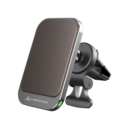 Axessorize PROCharge 15W Unplugged Compatible with MagSafe Wireless Charging Car Mount - Grey